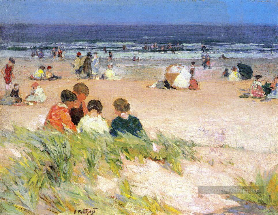 Au bord de la rivière Impressionniste plage Edward Henry Potthast Peintures à l'huile